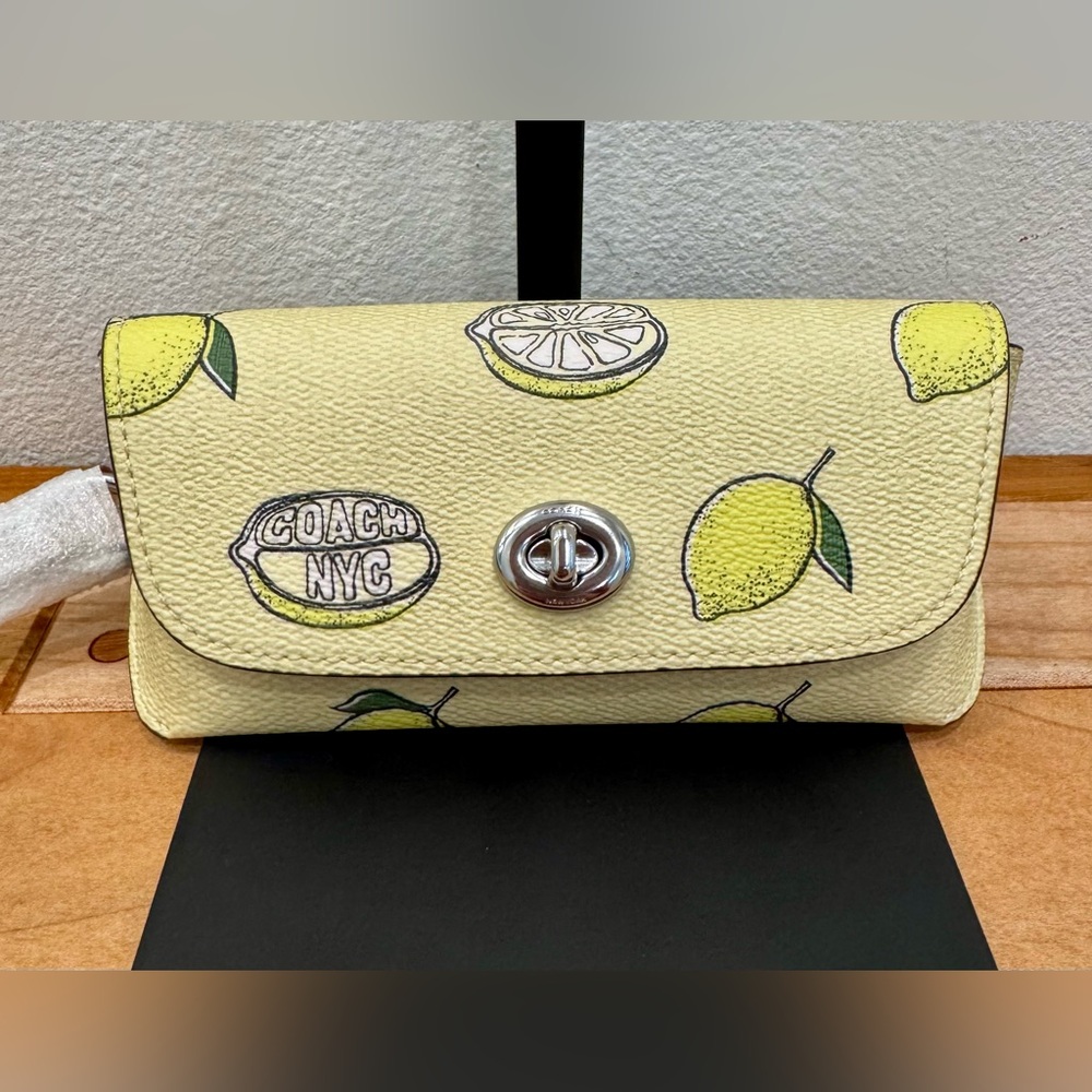 Coach Lemon Sunglasses Case NWT